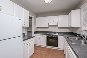 apartment kitchen with appliances